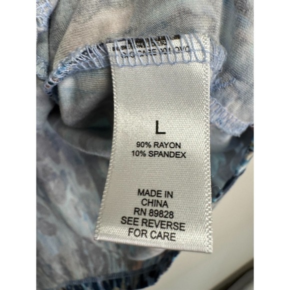 Logo Blue/Multi Colored Short Sleeve Top Woman‎ Size L - Picture 5 of 6